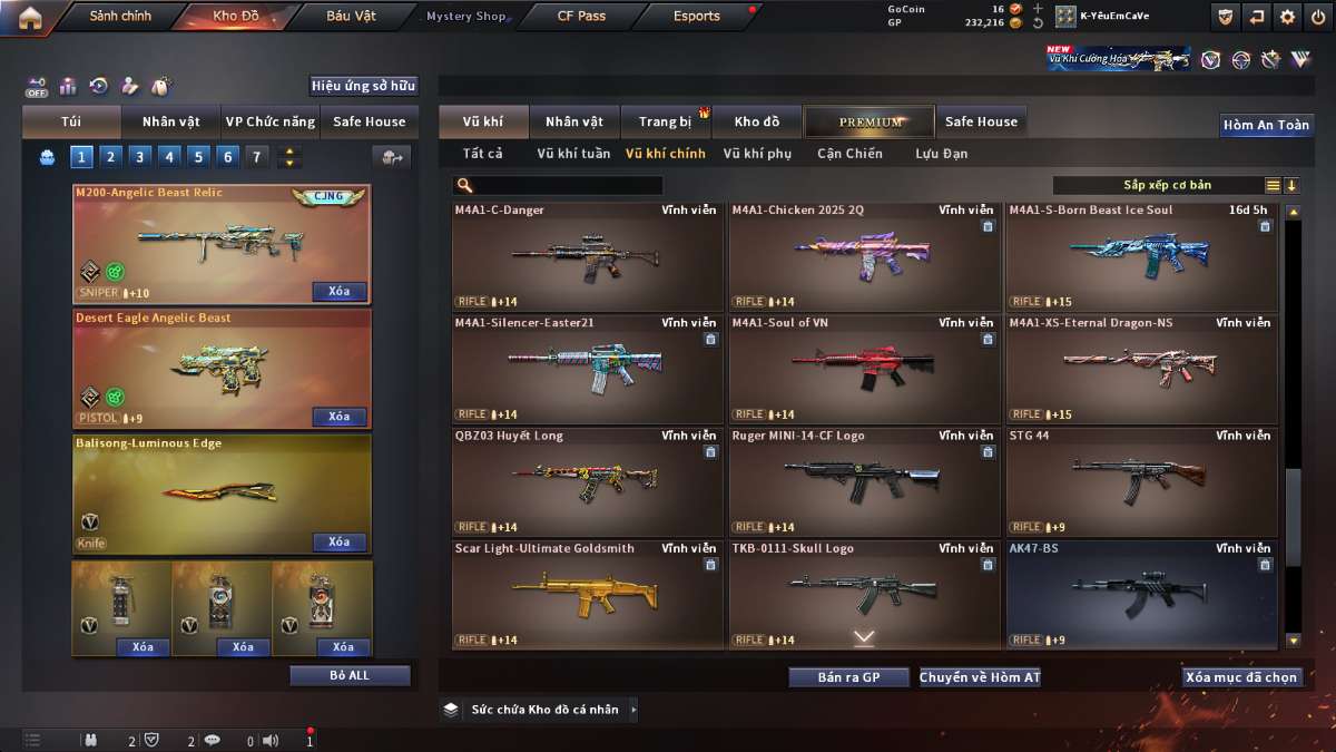 shop acc cf uy tin gia re